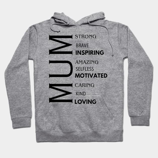 Mum Mothers Day Hoodie by Graceful Designs